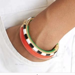 NWOT Clare V Enamel Bangle - Striped